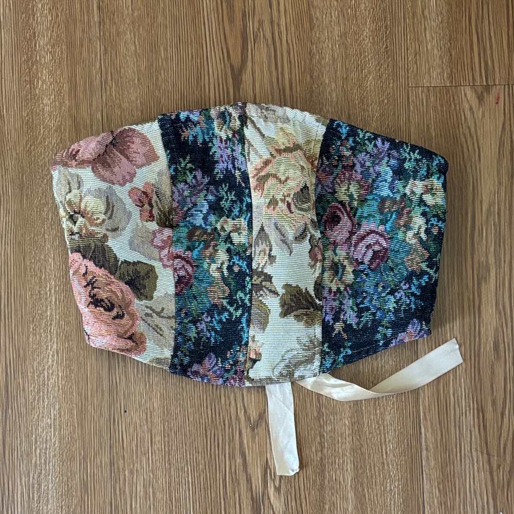 Floral Patterned Corset Top